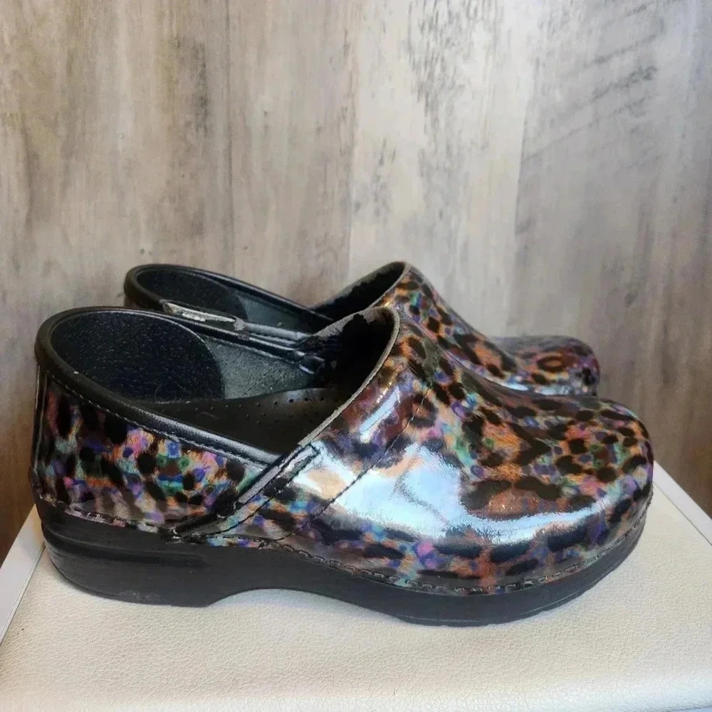 DANSKO Professional Leopard multi-Color Patent Wo… - image 2